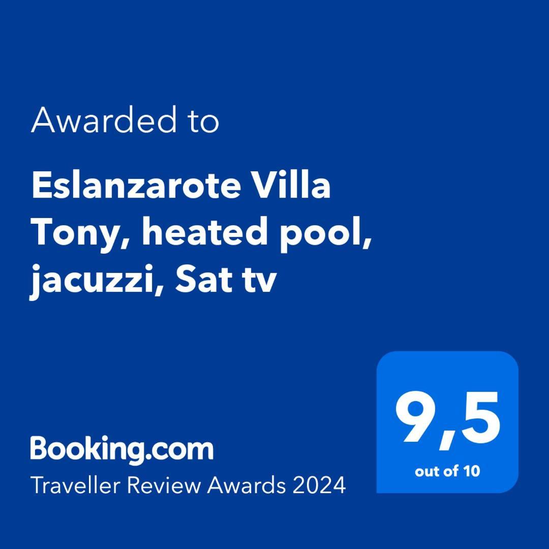 Eslanzarote Eco Villa Tony, Heated Pool, Jacuzzi, Sat Tv, Super Wifi La Costa エクステリア 写真